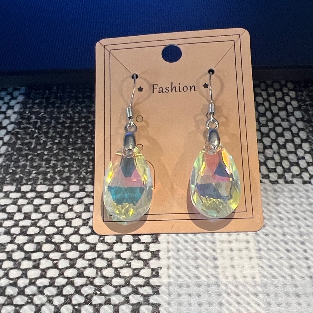 Iridescent Teardrop Earrings